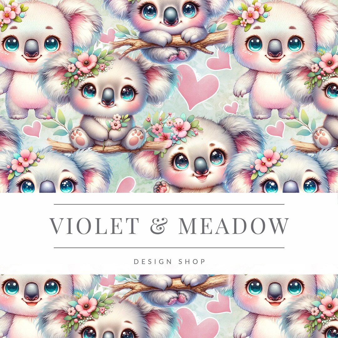 Cute Koalas Seamless Pattern| Cute Animals | Repeating Pattern ...