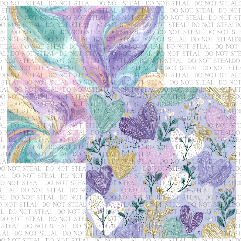 Pastel Botanical Seamless Paper Pack | Soft Watercolor Floral Digital ...