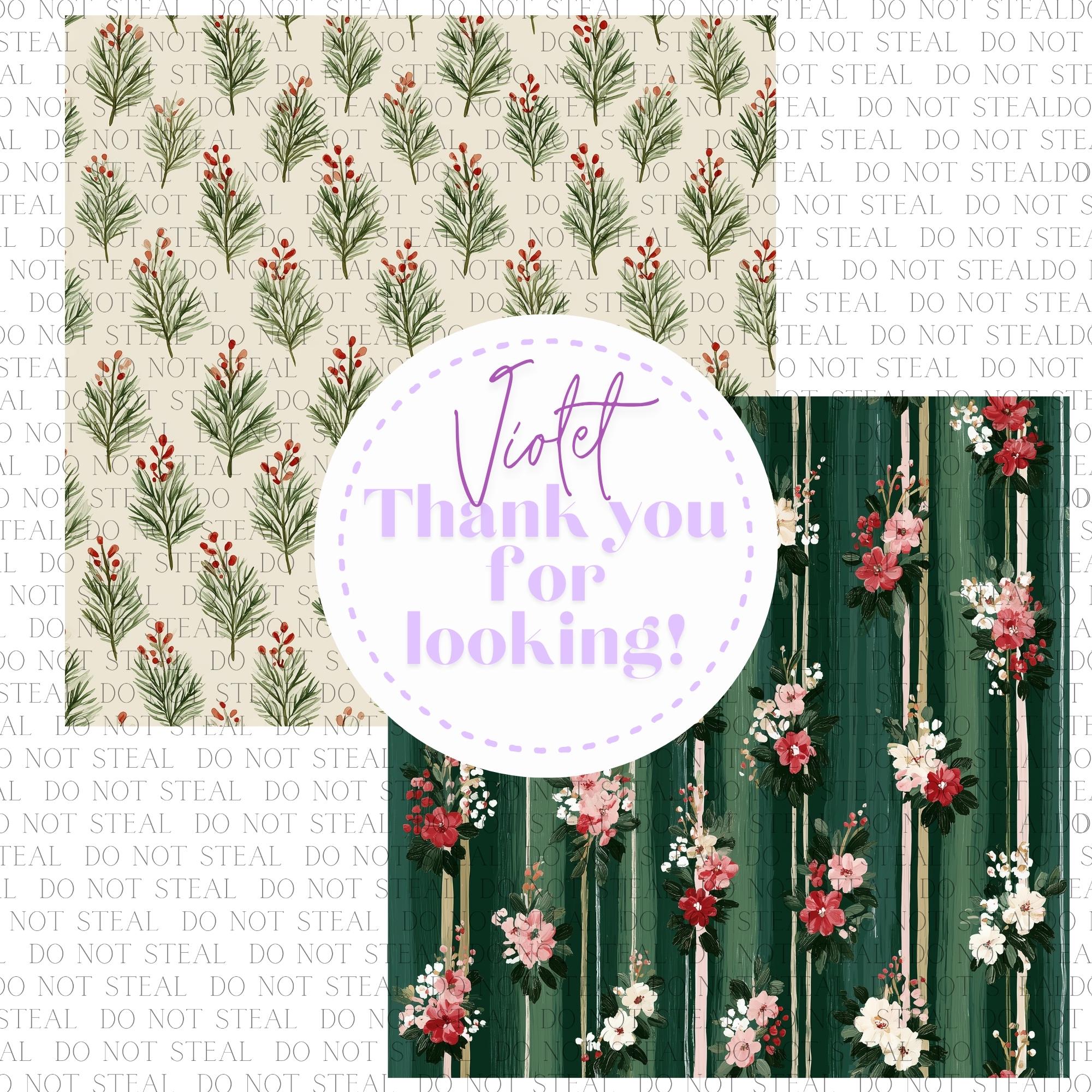 Seamless Christmas Floral Pattern Pack | Vintage Christmas Garden ...