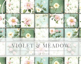 Patchwork vintage shabby chic, motivo patchwork per trapunta senza cuciture, motivo floreale cottagecore in stile fattoria delicato senza cuciture