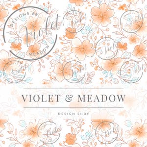 Shabby Chic Flowers Seamless Pattern, Soft Pastel Watercolor  Surface Design, Watercolor Seamless Pastel Flowers