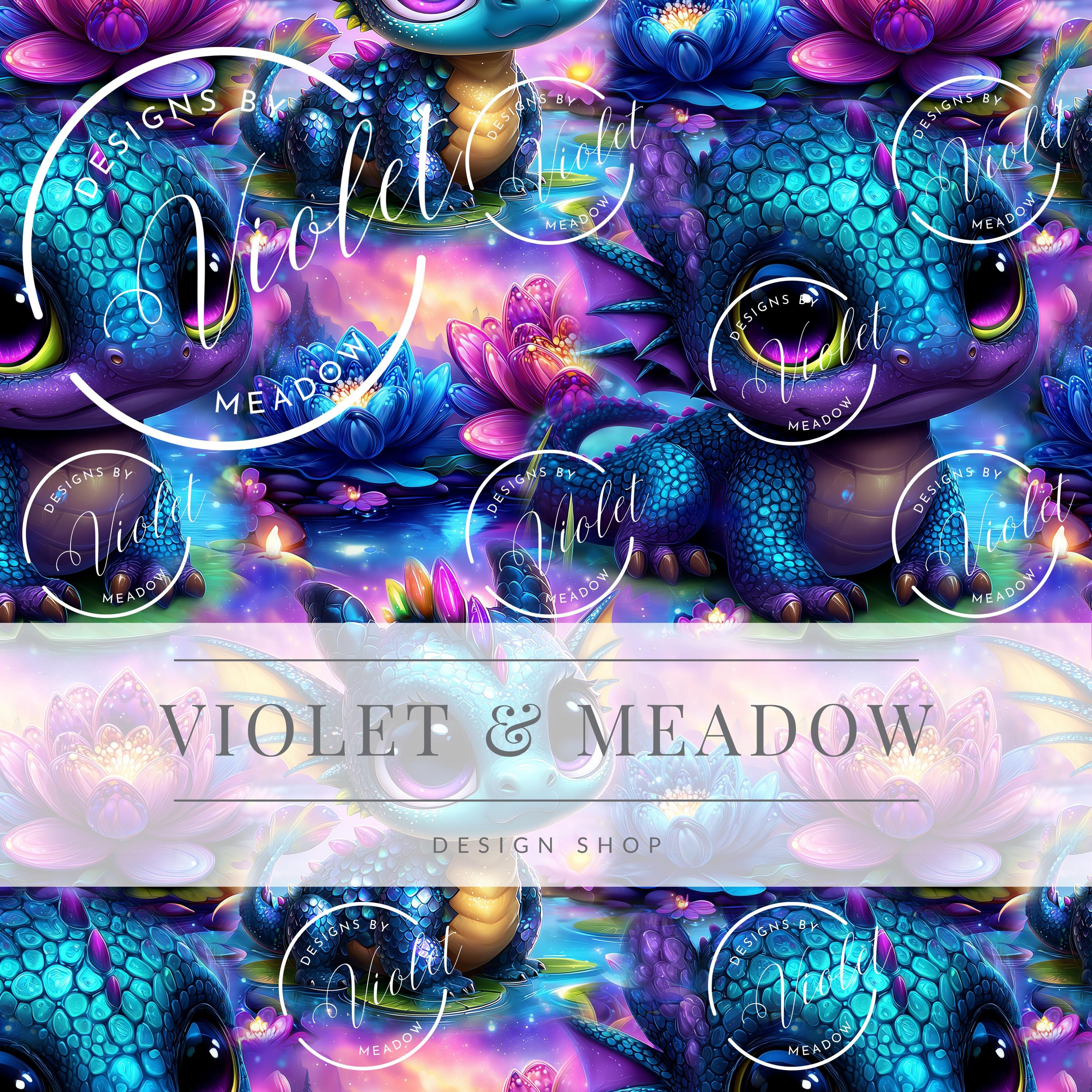 Fantasy Dragon Seamless Pattern Repeating File for Fabric Turtles ...