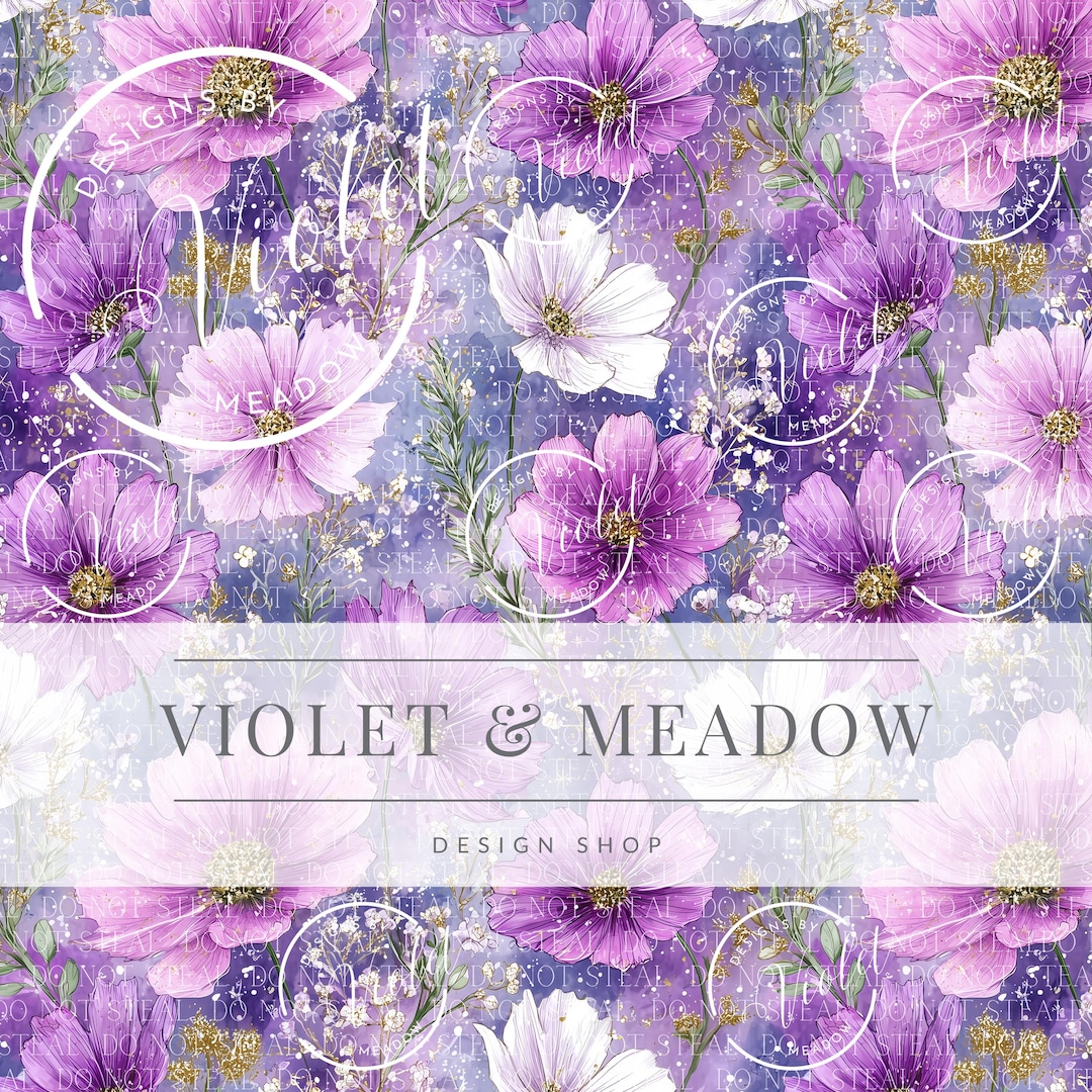Wildflower Seamless Pattern | Pastel Floral Digital Paper (JPG Download ...