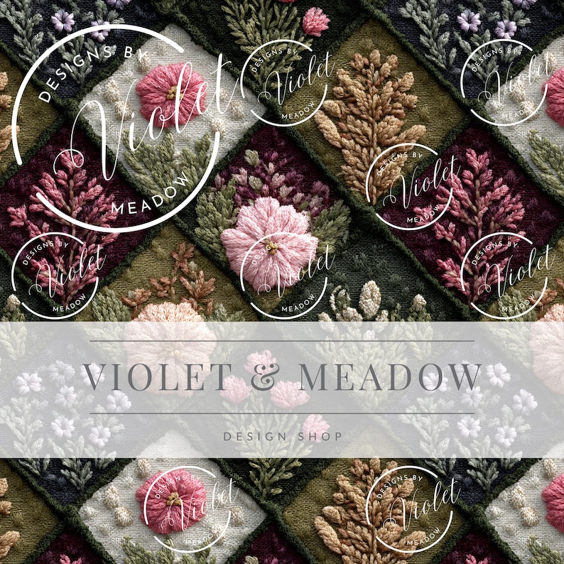 3D Fall Boho Autumn Knit Florals Seamless Pattern | Fall Flowers ...