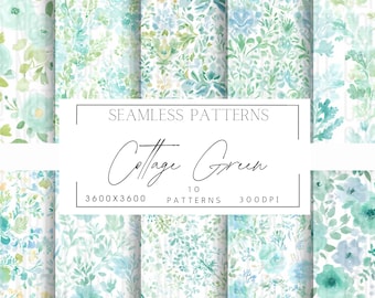 Floral Pastel Paper Pack | Floral Seamless Pattern | Spring flowers Digital Download | Printable Scrapbook Paper | Seamless Flower Paper