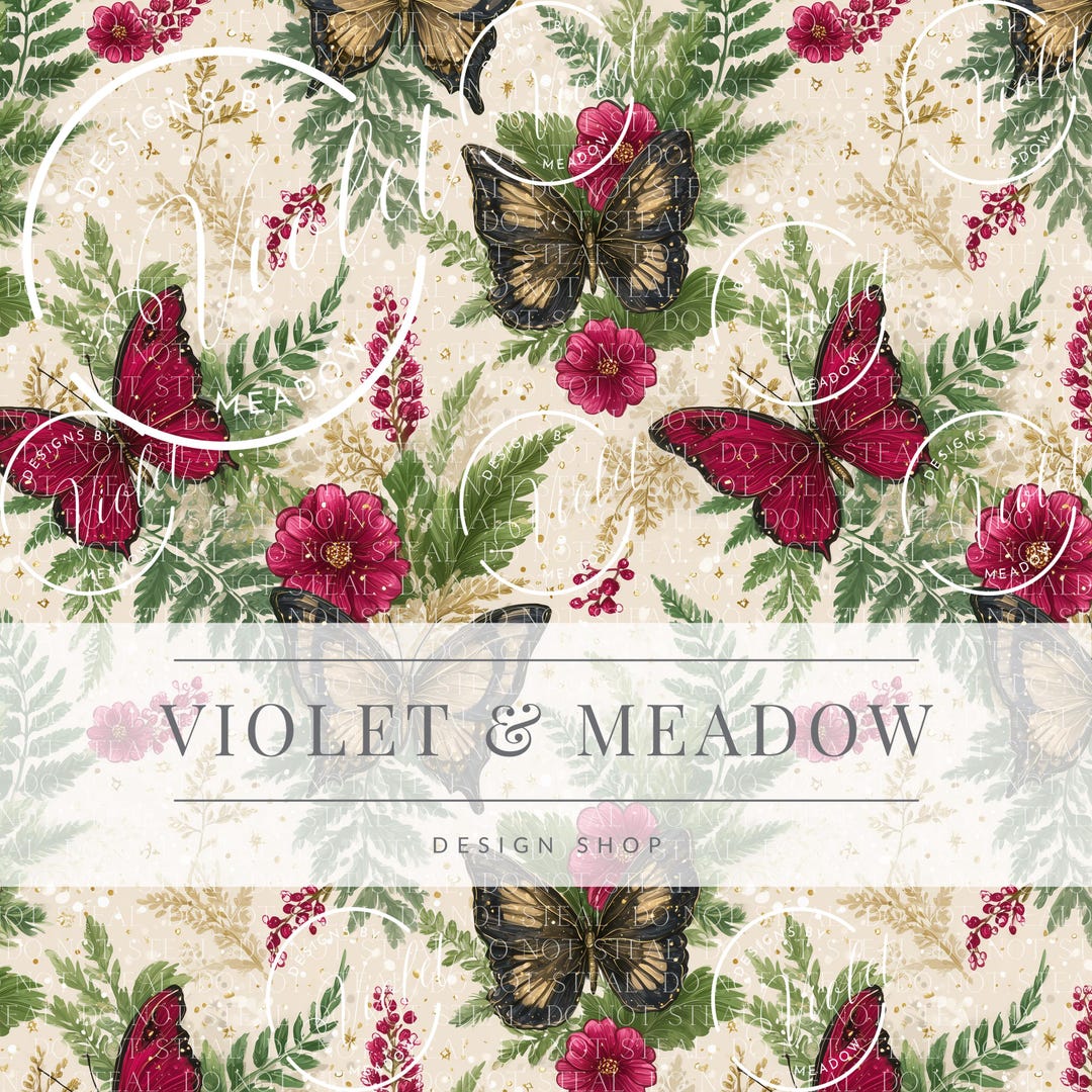 Seamless Butterfly Pattern | Spring Butterfly Seamless Repeat Pattern ...
