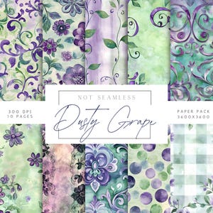 Distressed purple | Digital Junk Journal paper | Printable Digital Paper | Instant Download | Digital Scrapbook Paper Pack | Printables