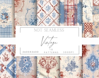Boho Digital Papers • Block Print Patterns • Instant Download Backgrounds for Crafts and Projects • Printable Scrapbook Paper • Farmhouse