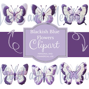 Clipart papillon fausse broderie, papillons magiques, fées, conte de fées pastel, produits à imprimer, téléchargement immédiat, clipart indésirable