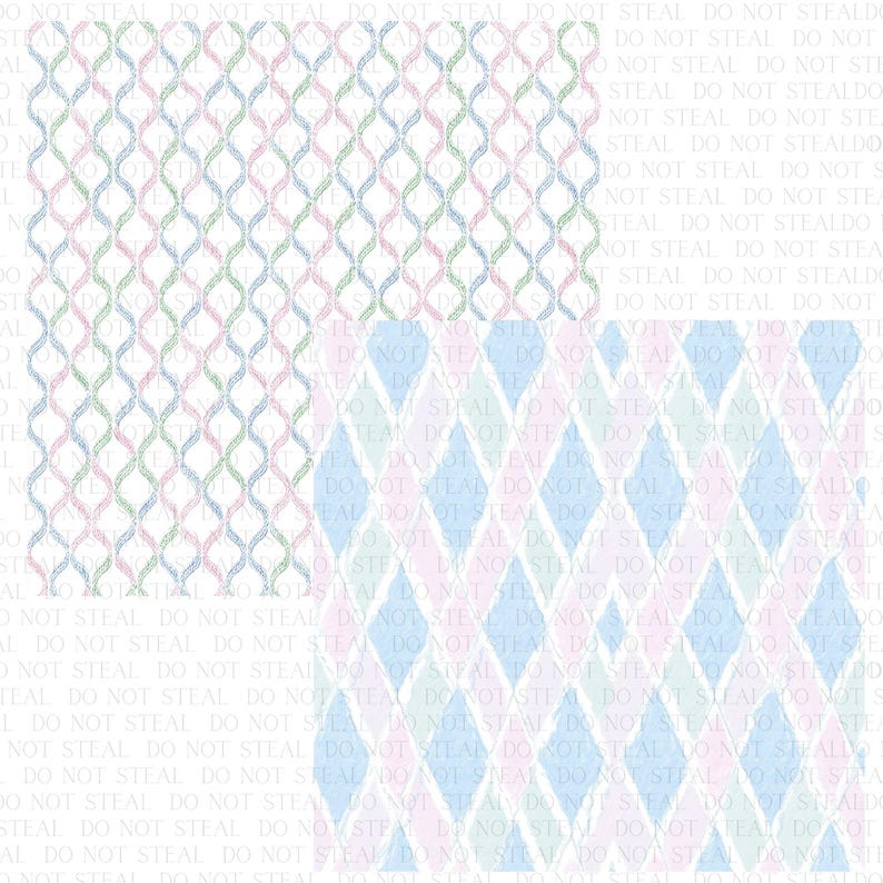 Blush Blue Floral Digital Paper Pack | Lace Seamless Pattern | Shabby ...
