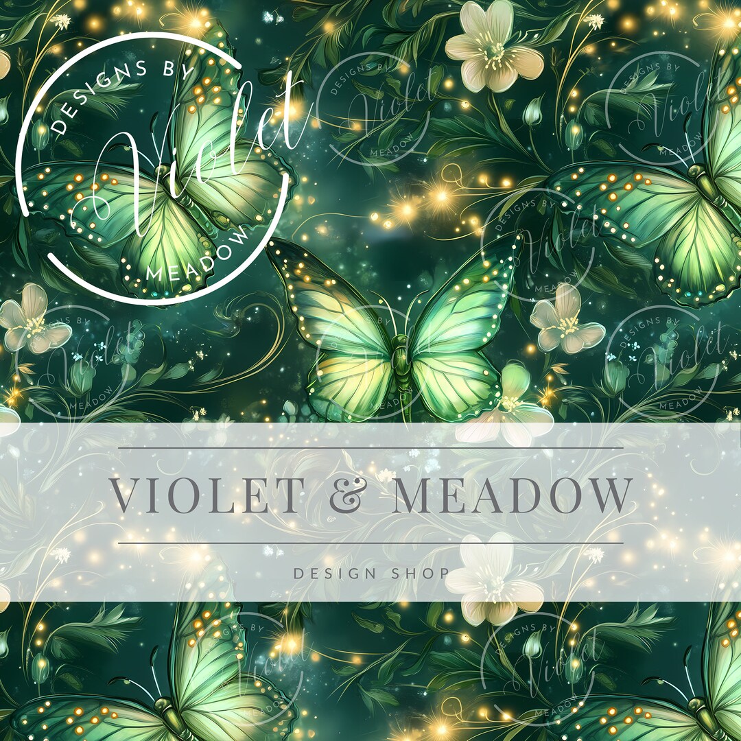 Green Butterflies | Flower | Cute Seamless Repeat Pattern| Backgrounds ...
