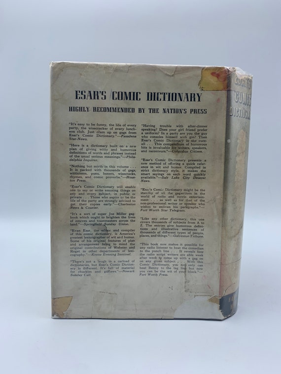 1950 Vintage Book Esars Comic Dictionary by Evan Esar First - Etsy 1950 Vintage Book Esars Comic Dictionary by Evan Esar First - Etsy