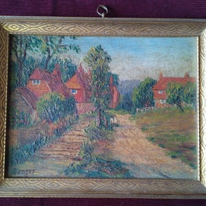 E. Maxted Seager , Groombridge , Sussex , England, Oil on canvas board , Framed