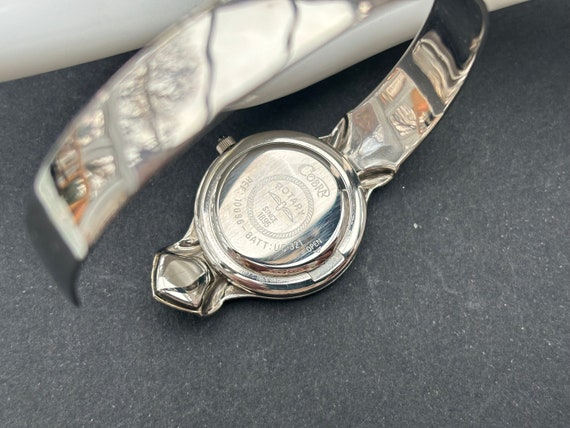 Vintage Rotary Cobra Silver Tone Bangle Watch - image 4