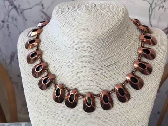 Buy Vintage Signed Renoir Copper Modernist Style Link Necklace