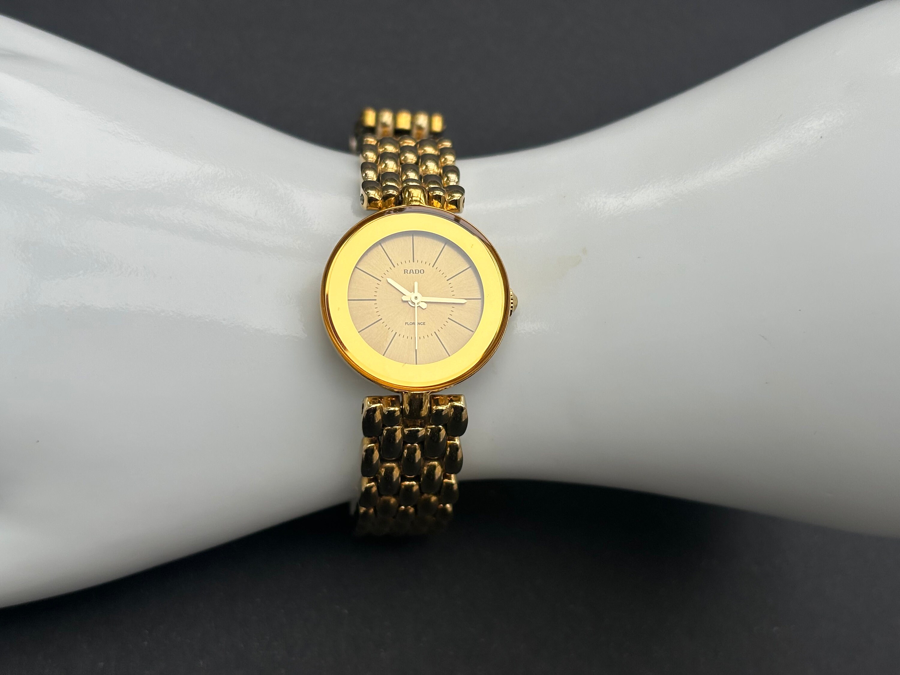 Vintage Rado FlorenceDamen Armbanduhr goldfarben 18 mm Funktioniert Etsy