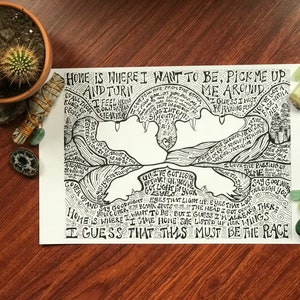 This Must Be The Place Talking Heads Lyric Print