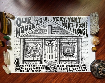 Our House- Crosby Stills Nash & Young Lyric Print