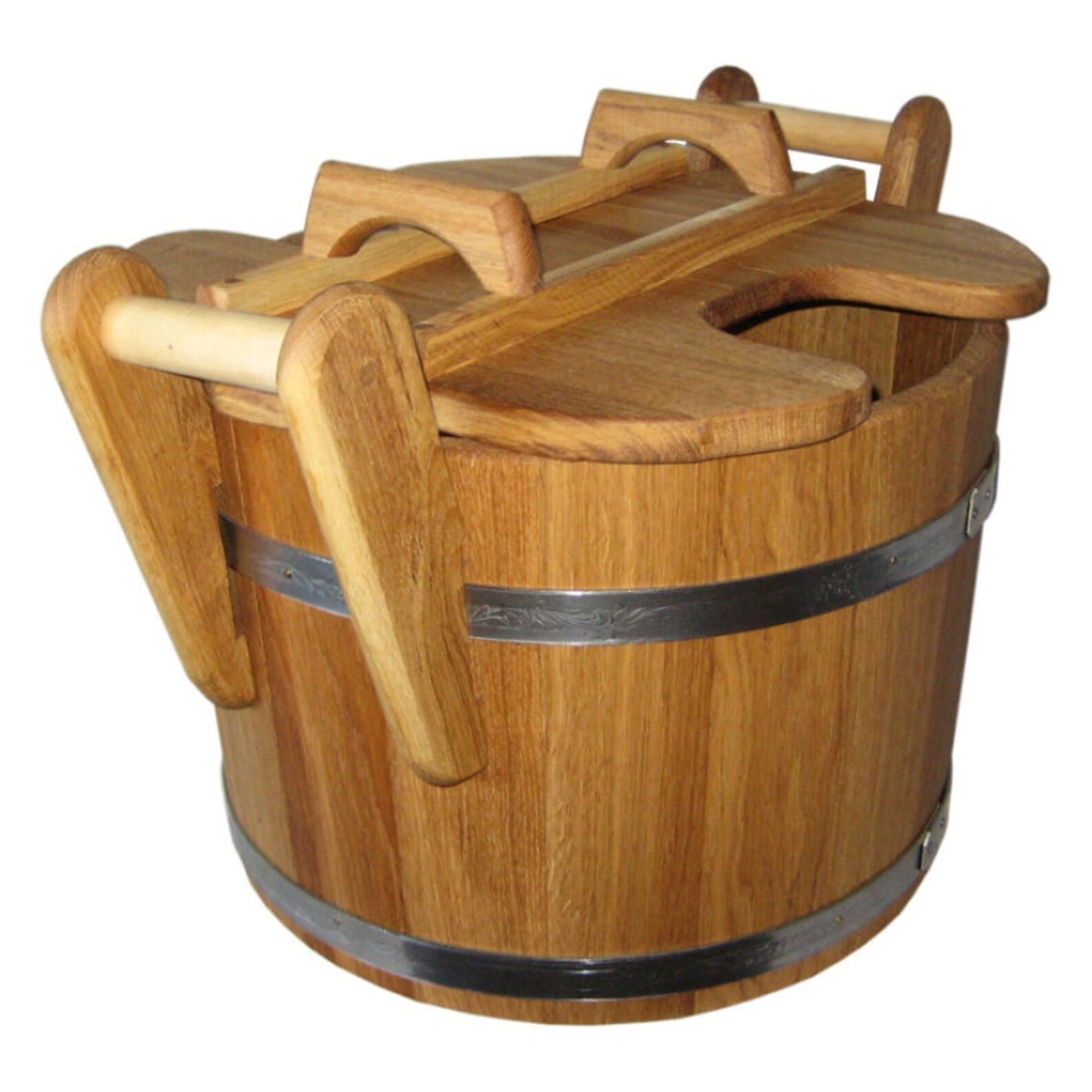 Handmade Wooden Oak Sauna Bucket Lid Premium Quality 23L 35L Etsy