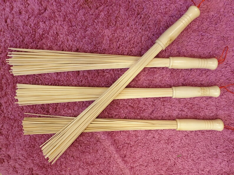 Sauna Bamboo massage broom 3 pieces. Natural 100 Etsy