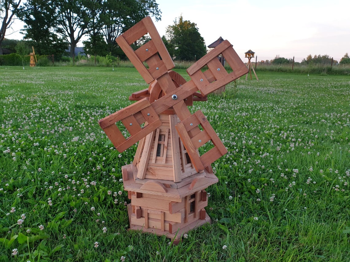 Wooden Windmill. Garden Decor. Etsy