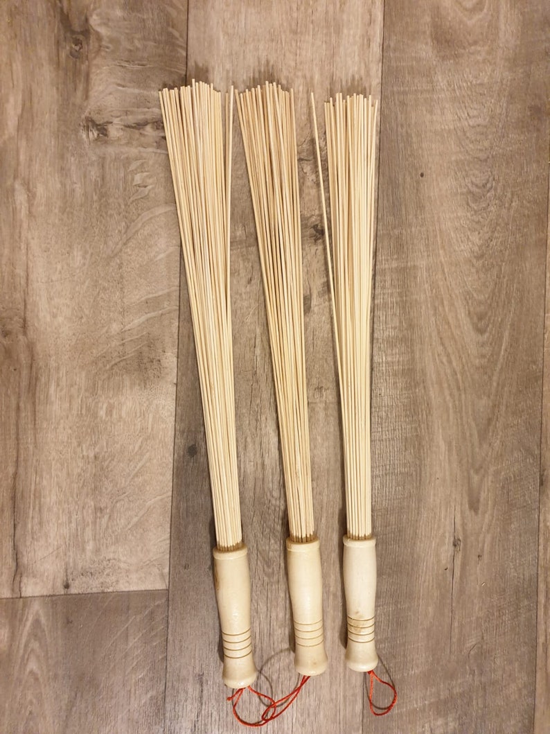 Sauna Bamboo Massage Broom 3 Pieces. Natural 100 Etsy