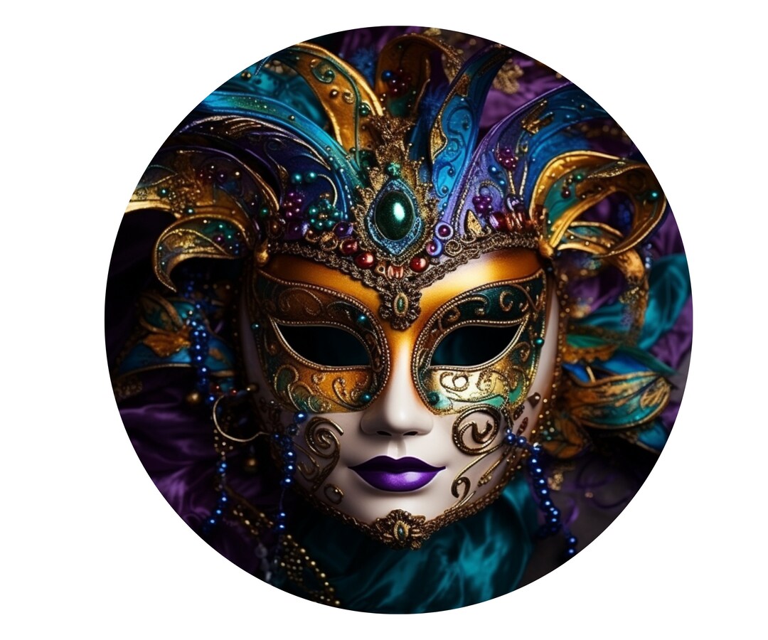 Mardi Gras Mask Wreath Sign 3 D Metal Mardi Gras Mask Etsy