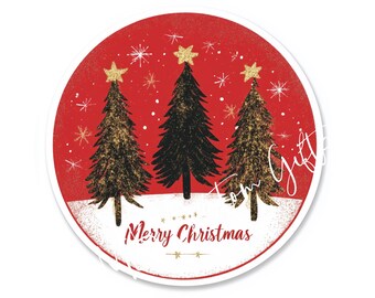 Merry Christmas Trees Wreath Sign: 3D Aluminum Attachment