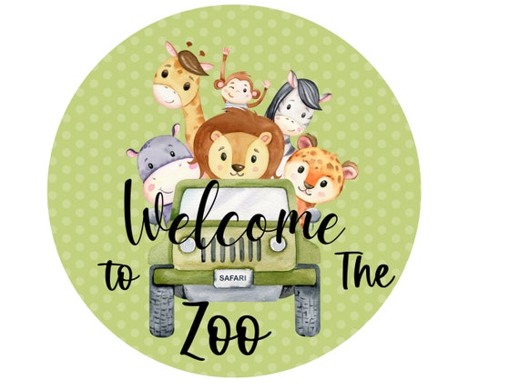 Welcome to the Zoo Sign, Zoo Animal Sign - Etsy
