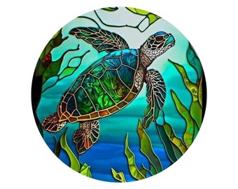 Turtle Wreath Sign: Beach House Metal Art