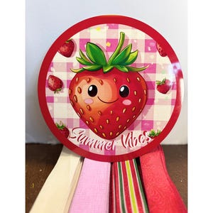 Strawberry Wreath Kit: DIY Summer Vibes, Sublimation Sign & Ribbons