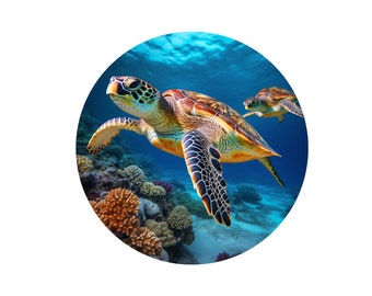 Turtle Wreath Sign: Beach House Metal Decor