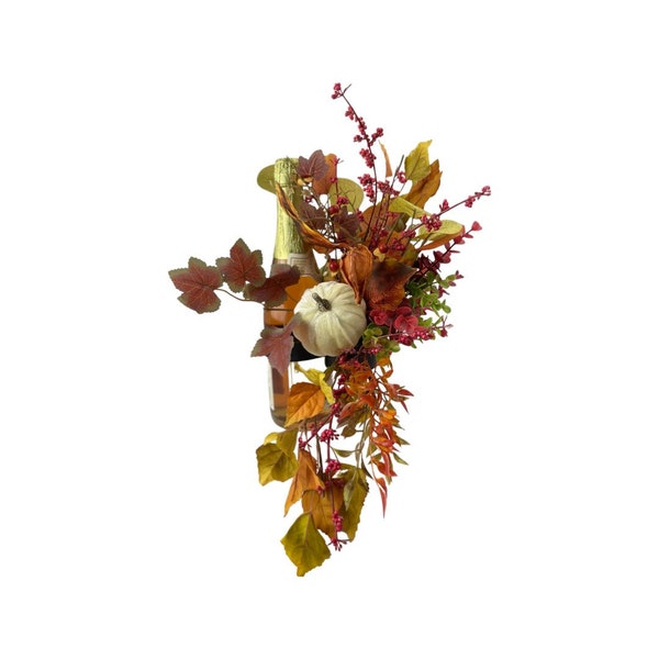 Wine bottle bouquets, Housewarming gift, Wine bottle décor, Fall wine bouquet