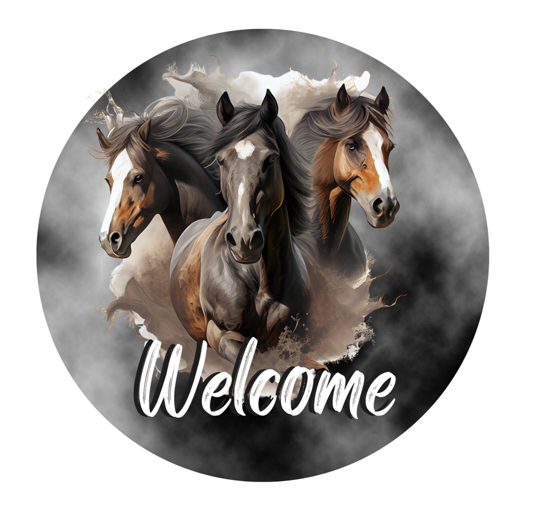 Native American Horse Metal Tin Sign - Colorful Southwestern Indian Horse Wreath Decor, 12x12 Inch, Rustproof - View #7