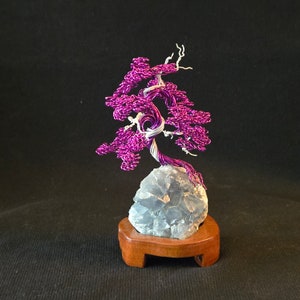 Celestite with Copper Bonsai