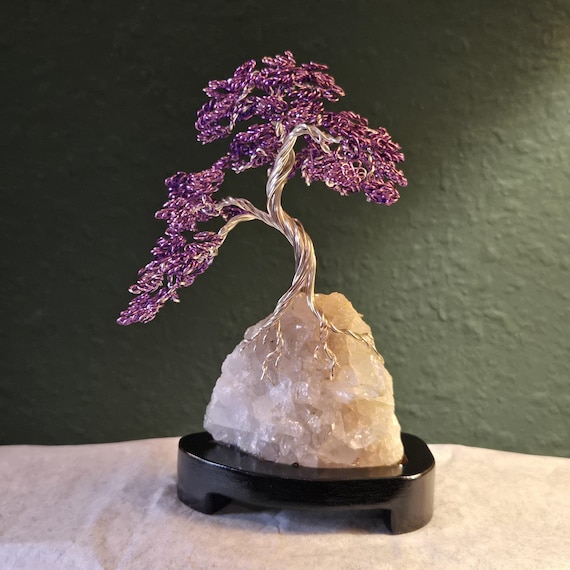 Kristall Bonsai mit Lavendel - Etsy.de