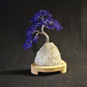 Crystal with Lavender Bonsai