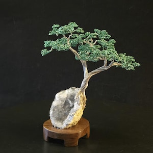 Geode Crystal with Copper Bonsai