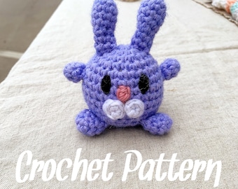 Easter Bunny Toy Crochet Pattern//Rabbit Amigurumi//Baby Shower Gift//Crochet Toy for Babies//Bunny Ball Baby Rattle//Easter Basket Toy