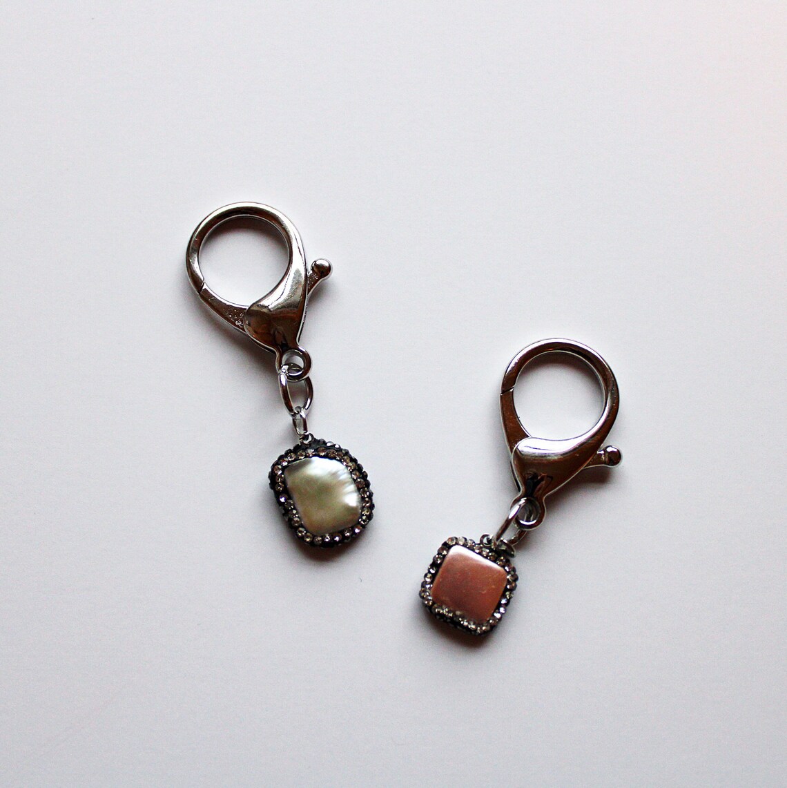 Jumbo Stitch Markers//Charm Stitch Markers//Lobster Clasp Etsy