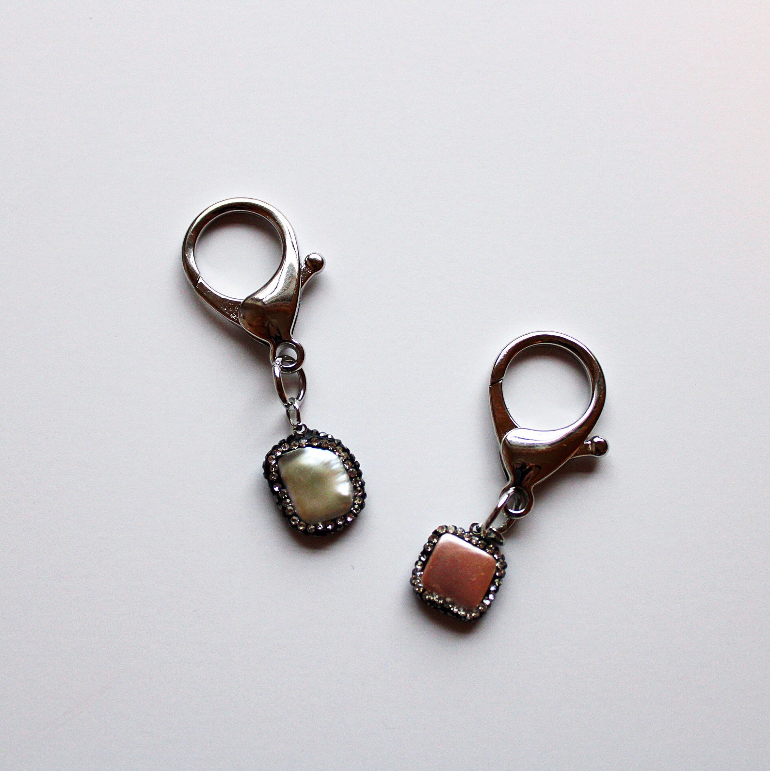 Jumbo Stitch Markers//Charm Stitch Markers//Lobster Clasp Etsy