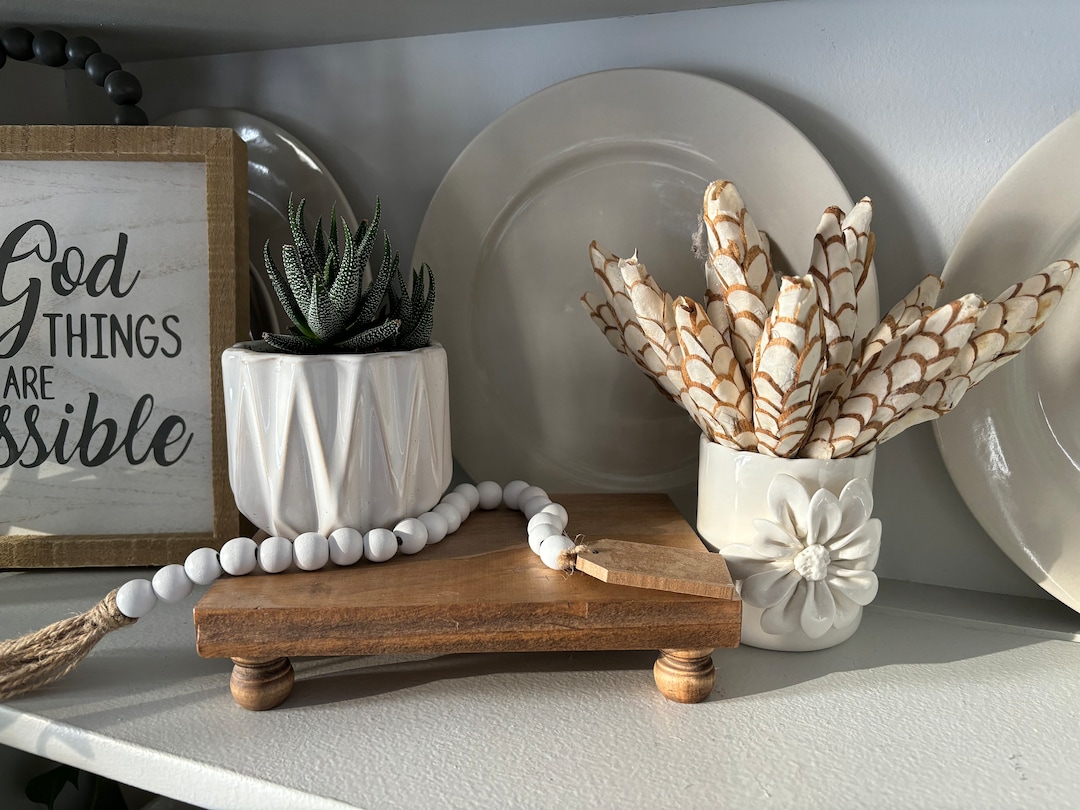 Solid Wood Decorative Riser Stand - Etsy