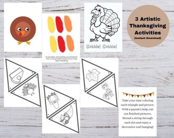 Thanksgiving Activities | Thanksgiving Art Projects | Interactive Art | Preschool Arts and Crafts | Hands on Learning