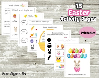 Easter Activities | Preschool Worksheets | Kindergarten Worksheets | Easter Printables | Elementary Worksheets | Activity Pages | 1st Grade