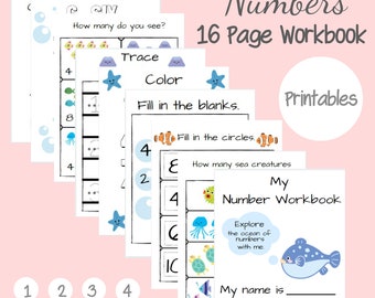 Number Worksheets | Preschool Workbook | Kindergarten printables | Preschool Printables | Activity sheets | Child's Cctivity Sheets |