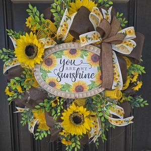 Sunflower Welcome Wreath: Farmhouse Front Door Decor