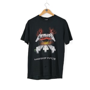 90s rare Vintage men&#39;s METALLICA 1994 Master of Puppets t-shirt Size M album promo thrash heavy speed metal merch tee