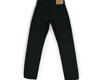 Vintage LEVIS 501 red label black denim jeans Size W33 L32 L33