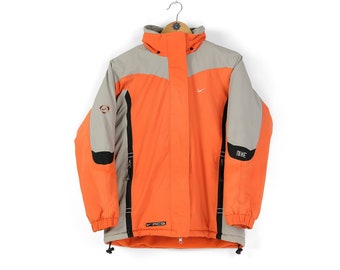 Nike ACG Hooded jacket Orange×Dark Gray Nike Women's ACG Full Zip Hooded Shell Jacket (X-Large) at Amazon