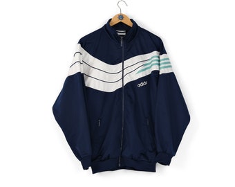 Vintage 90s Adidas Track Top Tracksuit Chaqueta tamaño M | Etsy México